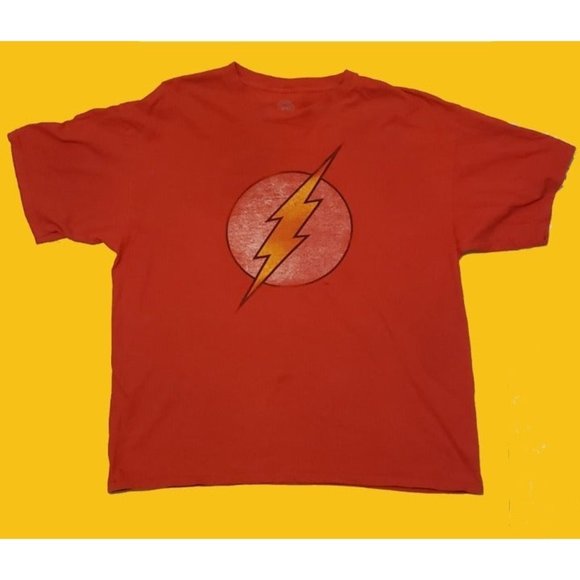 DC Comics Flash Lightning Bolt Logo Men's XXL Shirt - Picture 1 of 3